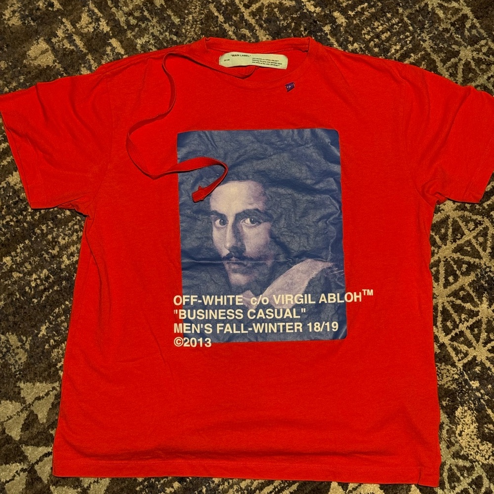 Off-White Bold Red Graphic Tee